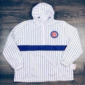 Majestic MLB Chicago Cubs Men’s Sports Team Pin Stripe Windbreaker Size 2XL NEW